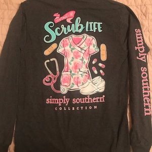NWT Simply Southern Scrub Life T-shirt